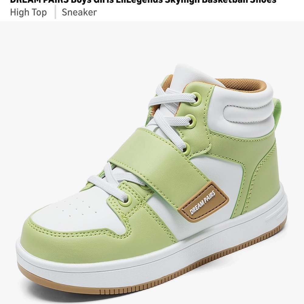 Freestyle little Kids Green and White High Top Sneakers size 2y NEW in box!!